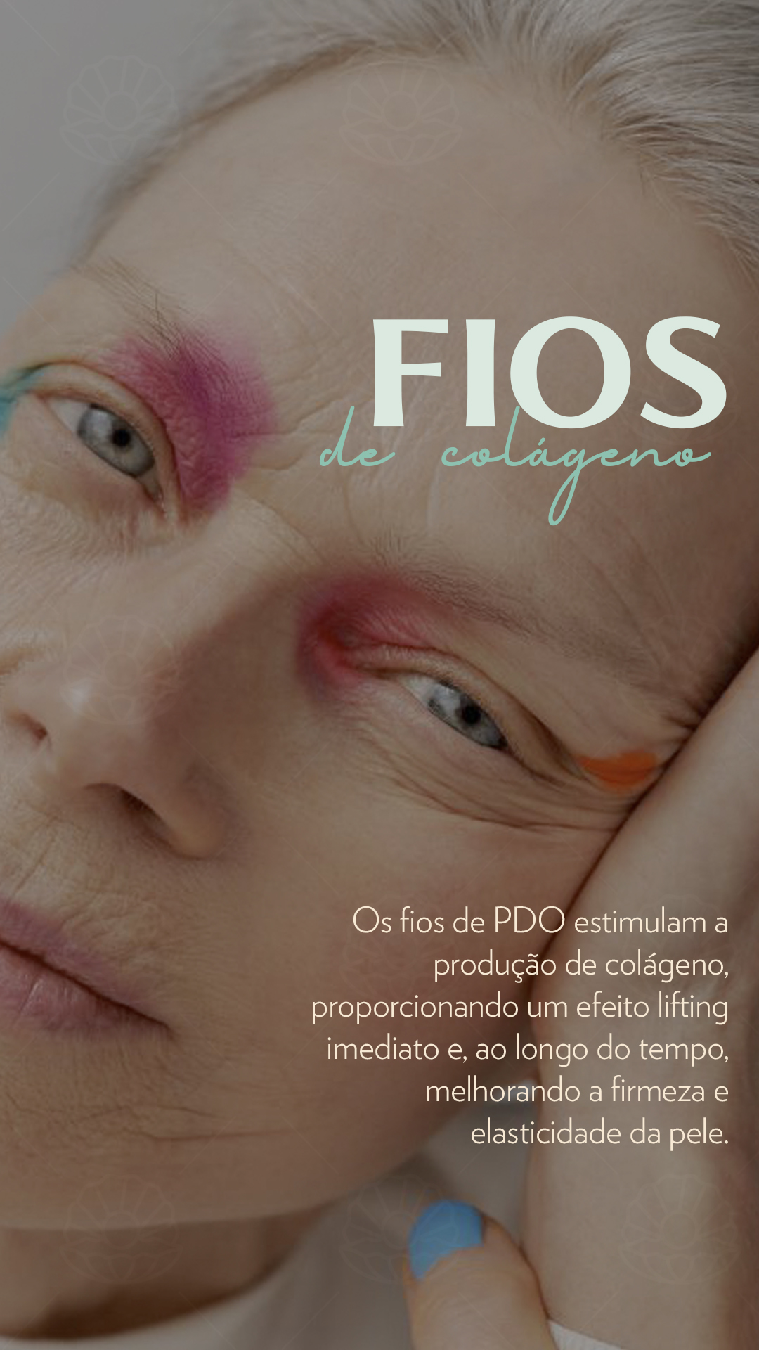Os Fios de Colágeno proporcionam efeito lifting imediato e, ao longo do tempo, melhoram a firmeza e elasticidade da pele.